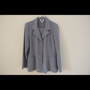 *CCC VTG  Gray office four button blazer jacket and pants suit